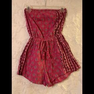 Hollister Floral Pink Short Romper
